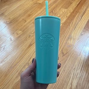 Tiffany blue metal Starbucks tumbler